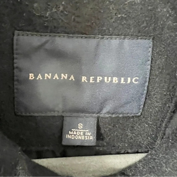 Banana Republic Men’s Wool‎ Blend Black Jacket Size Small Hipster Fall Preppy - Picture 3 of 7